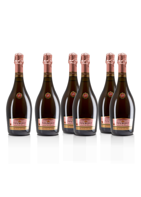 Caisse 6 Crémant de Bourgogne Perle d'Or Rose 2018 - Louis Bouillot